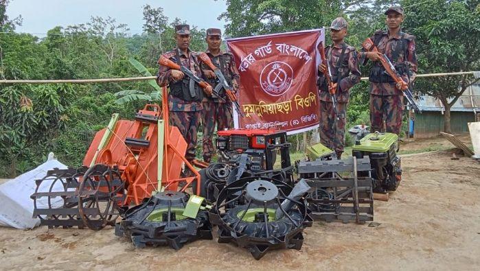 জুরাছড়িতে ভারতে পাচারের সময় বিজিবির হাতে ২টি পাওয়ার টিলার জব্দ