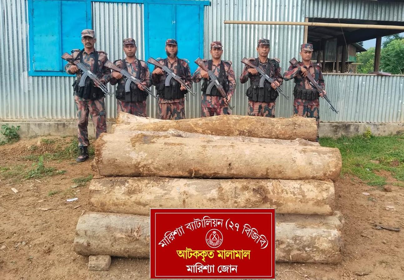 <h1>বাঘাইছড়ির বড় কচুছড়িপাড়ায় ২৭ বিজিবির অভিযানে ১ লাখ ৮৯ হাজার টাকার সেগুন কাঠ উদ্ধার</h1>