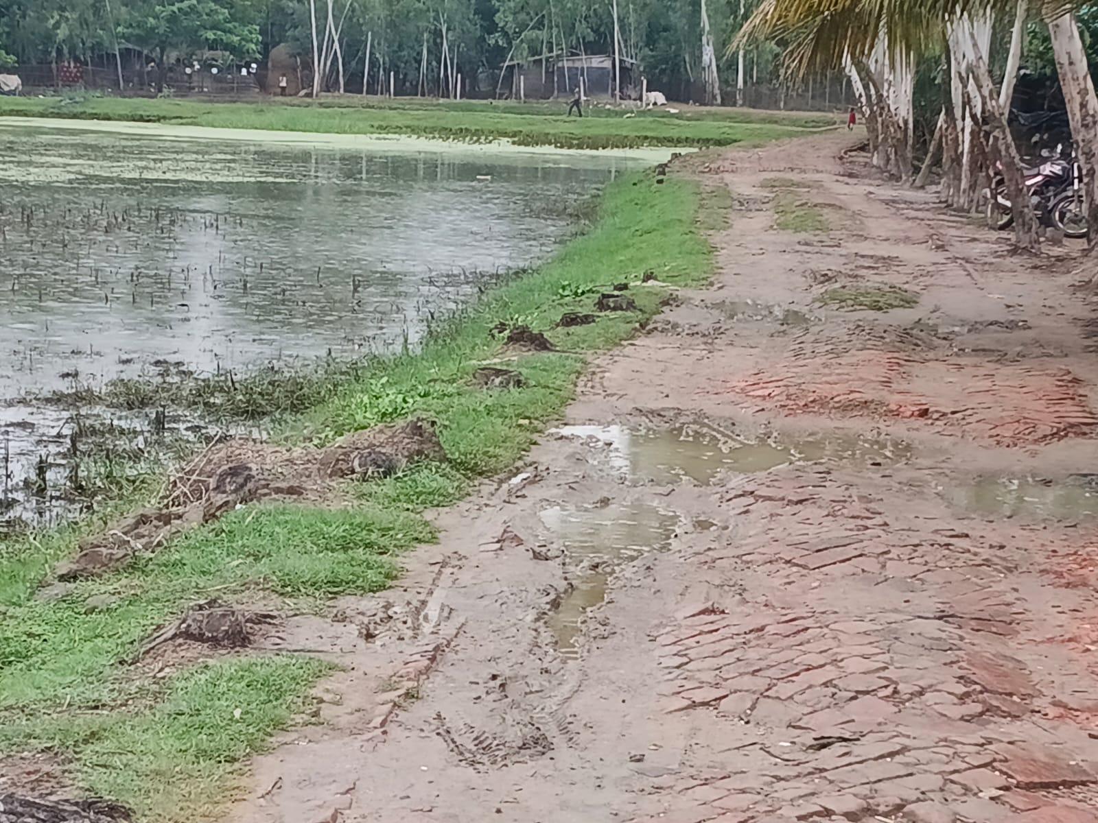 <h1>এক যুগের দুর্ভোগে পশ্চিম কোনাখালী বড় কবরস্থান সড়ক<br />
</h1>