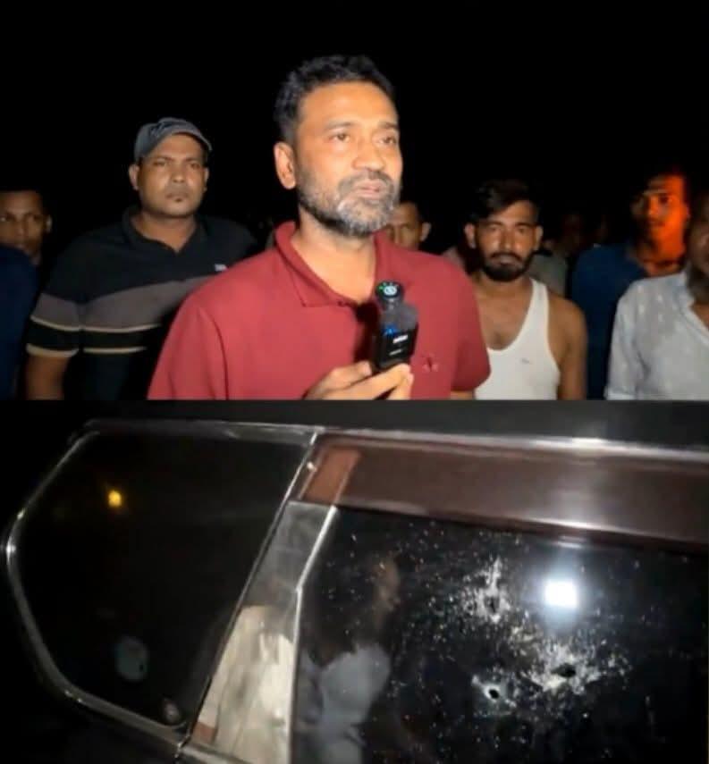 <h1>হাটহাজারীতে চলন্ত গাড়িতে গুলি; অল্পের জন্য প্রাণে বাঁচলেন ইটভাটার মালিক&nbsp;&nbsp;</h1>