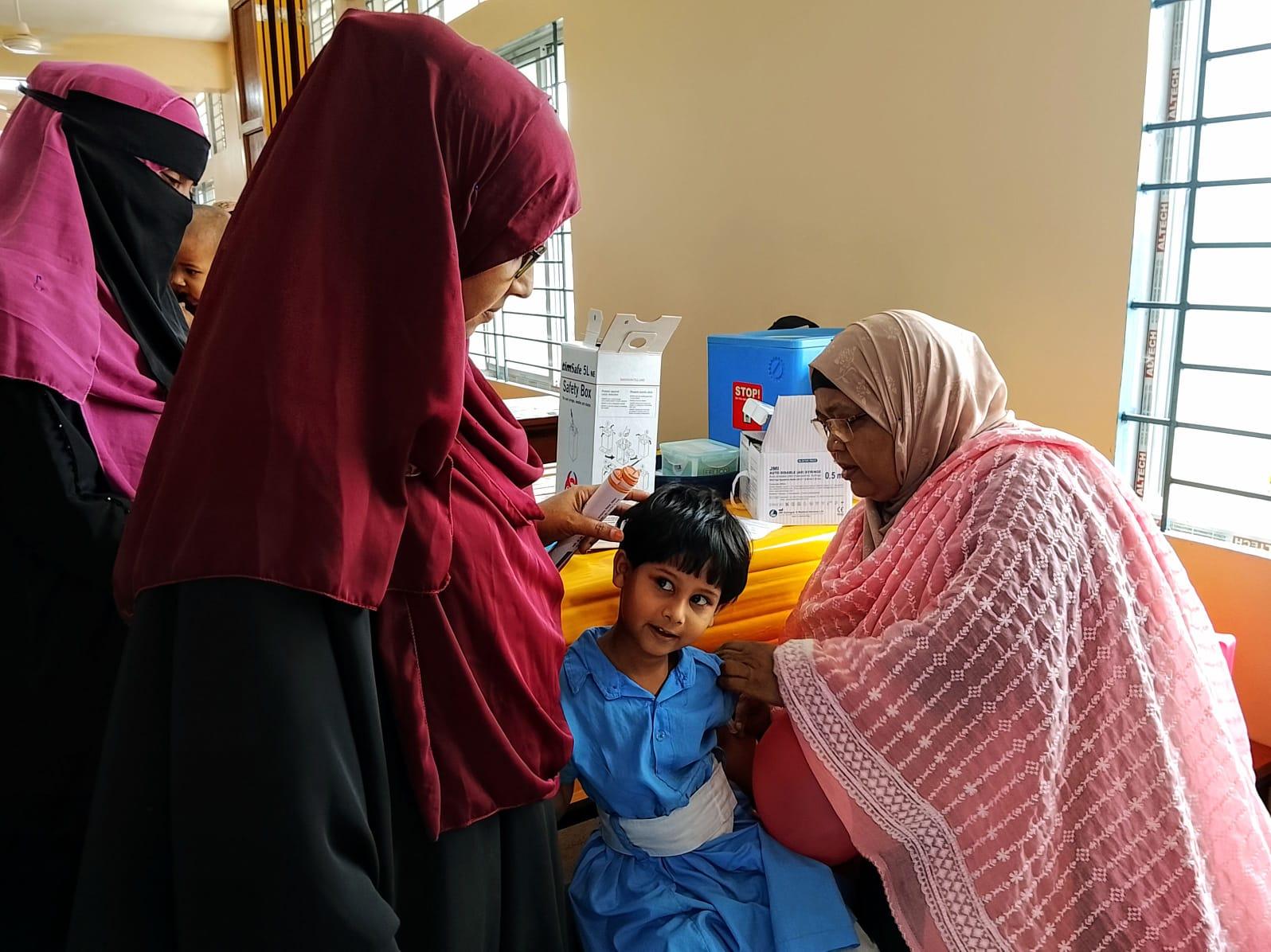 রাঙামাটিতে হাম রুবেলা টিকাদান শুরু