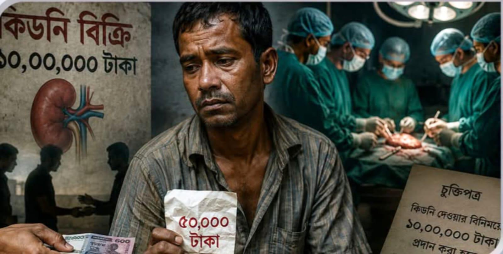 <h1>১০ লাখ টাকার প্রলোভন, হারালেন একটি কিডনি: দারিদ্র্যকে পুঁজি করে সক্রিয় অঙ্গপাচার চক্রের অভিযোগ</h1>